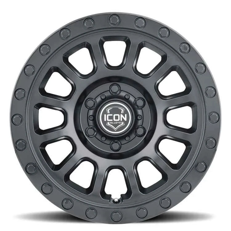 ICON ALLOYS HULSE, DOUBLE BLACK, 18 X 9 / 8 X 170, 6MM OFFSET, 5.25" BS