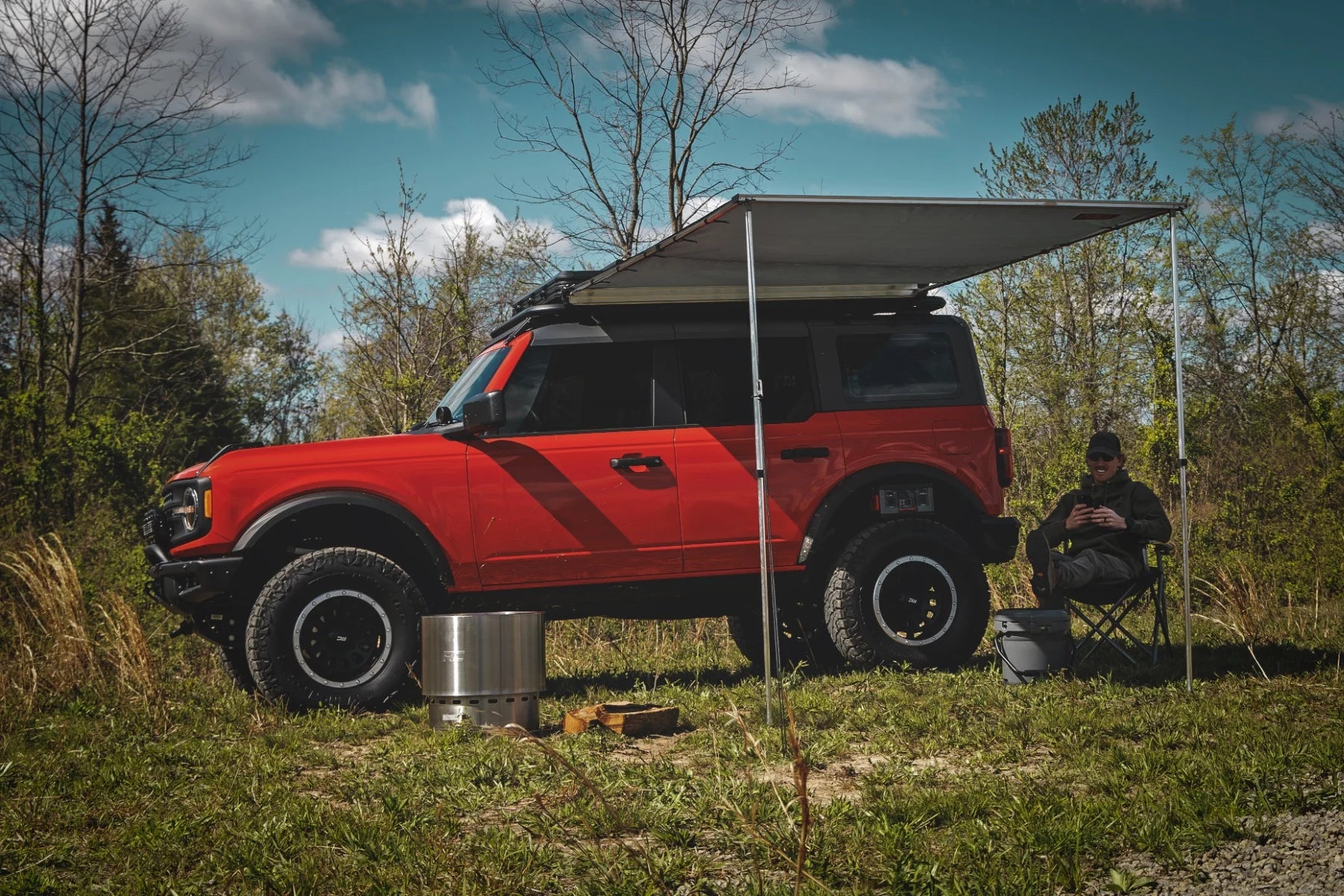 Retractable Roof Rack Awning 6'6" x 9'8" (Fits Trucks & SUVs)