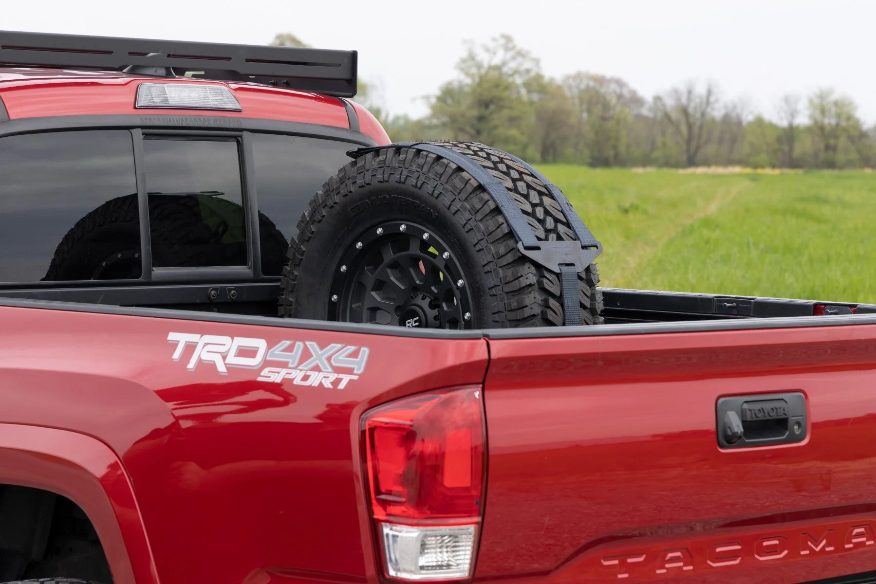 Bed Mount Spare Tire Carrier - Universal Tire Fit 33"-40"