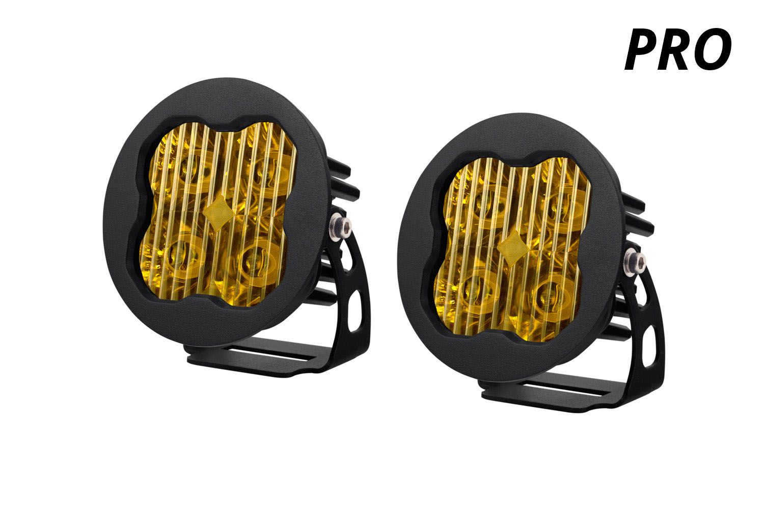 SS3 SAE Yellow Pro Round LED Pod (pair)