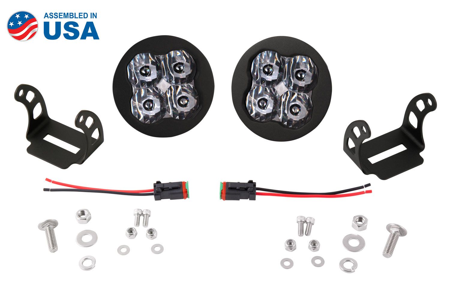 SS3 SAE White Max Round LED Pod (pair)