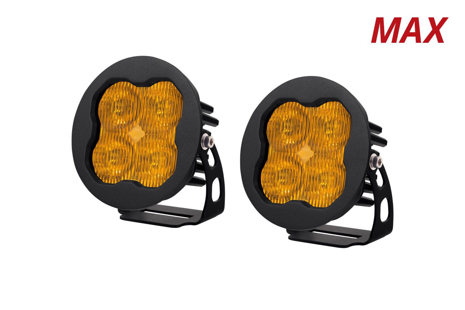 SS3 SAE Yellow Max Round LED Pod (pair)