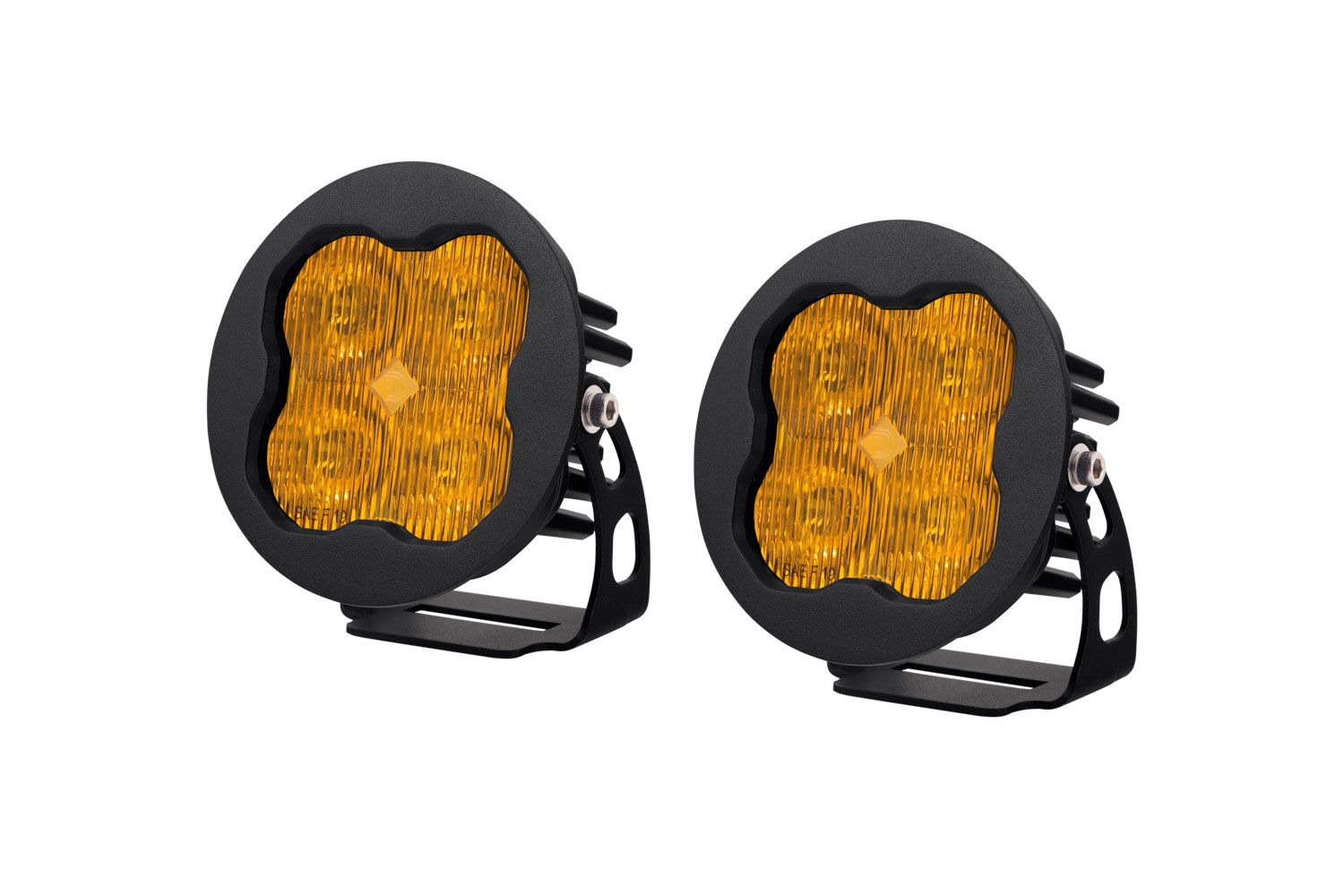 SS3 SAE Yellow Max Round LED Pod (pair)