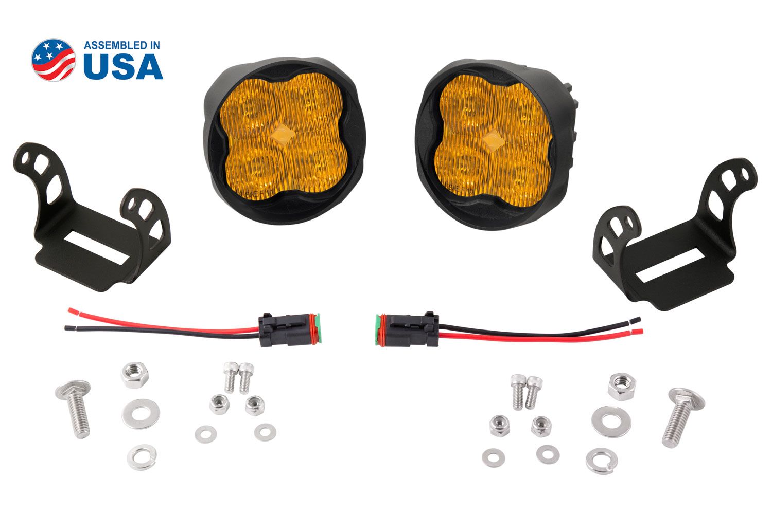 SS3 SAE Yellow Max Angled LED Pod (pair)