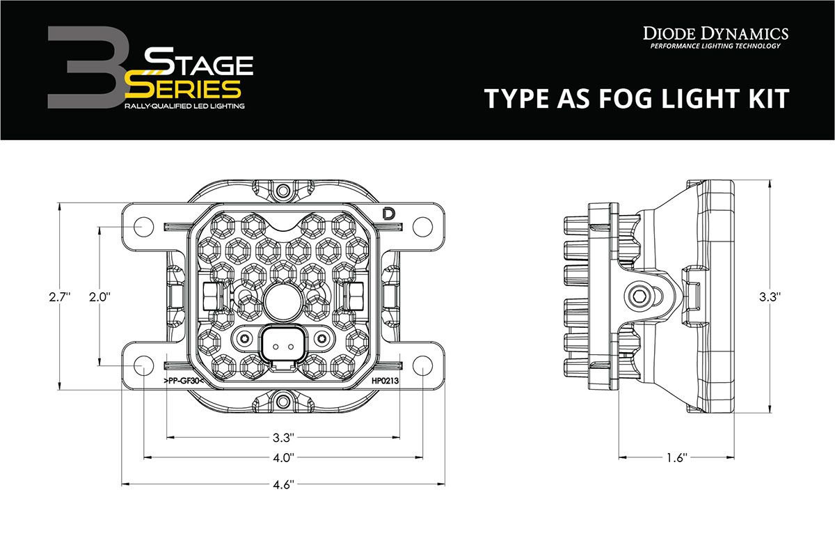 SS3 SAE Type AS Fog Light Kit