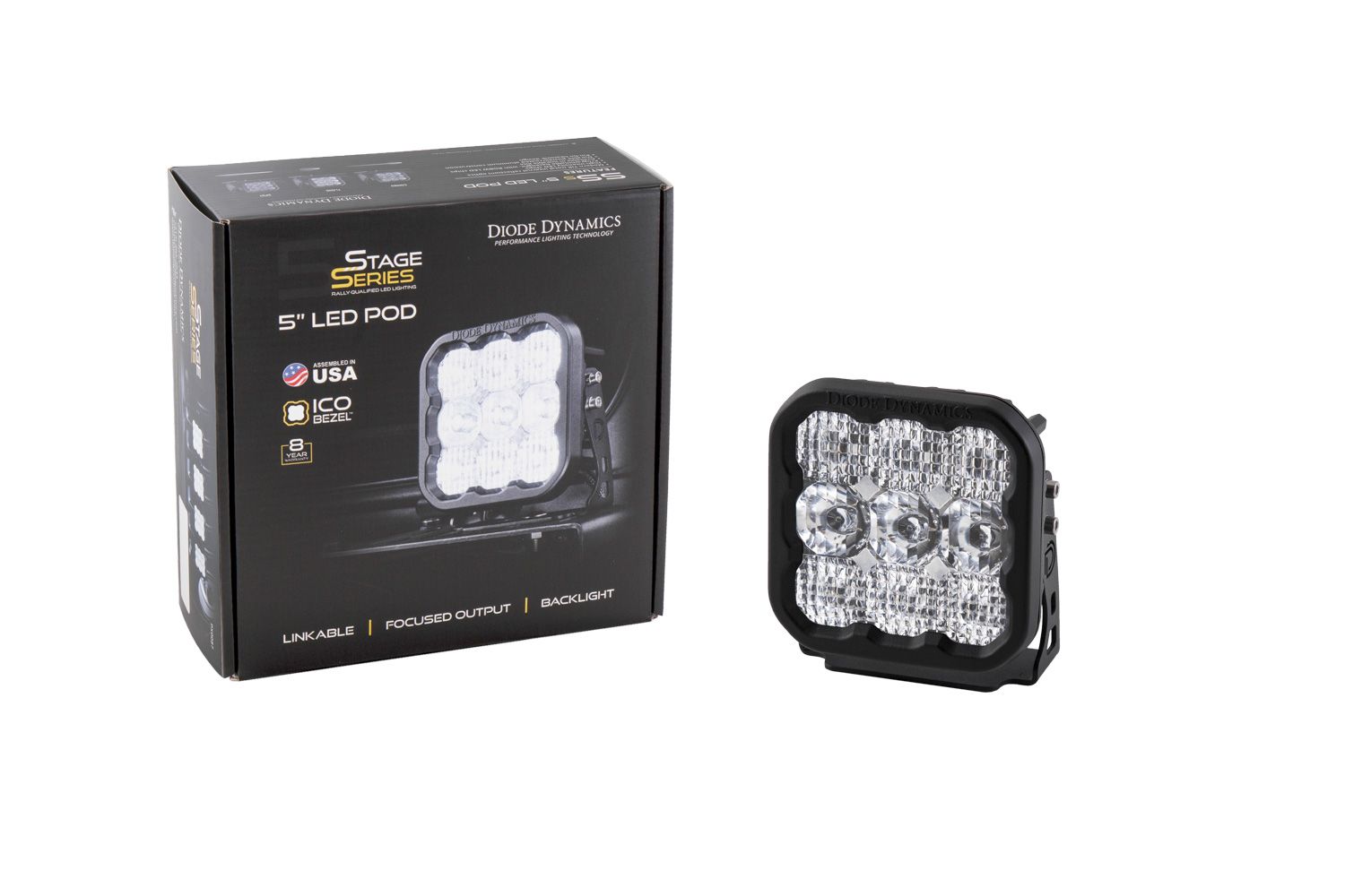 SS5 White Sport LED Pod (one)