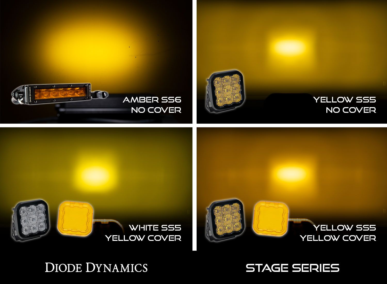 Diode Dynamics SS5 LED Pod Cover, Yellow (one)