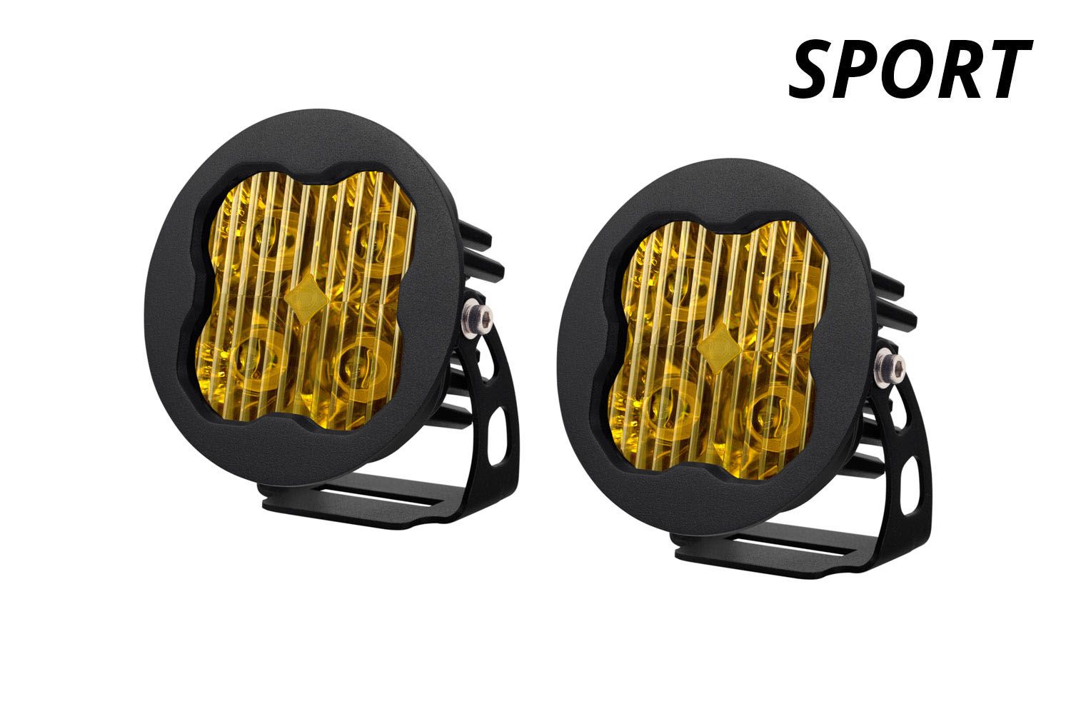 SS3 SAE Yellow Sport Round LED Pod (pair)