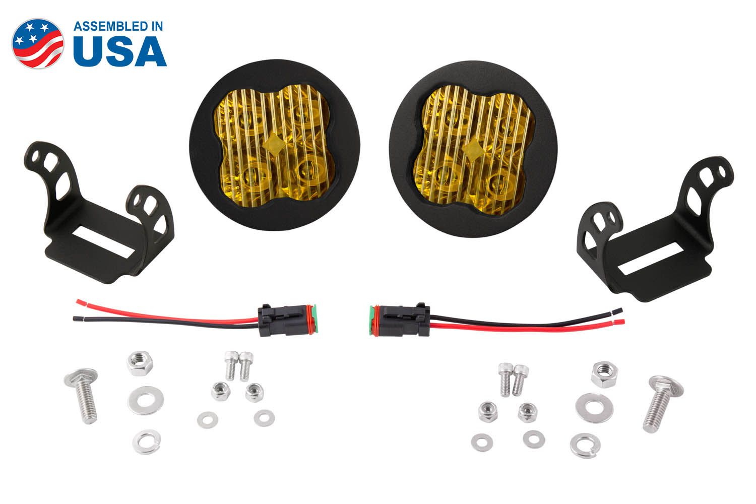 SS3 SAE Yellow Sport Round LED Pod (pair)