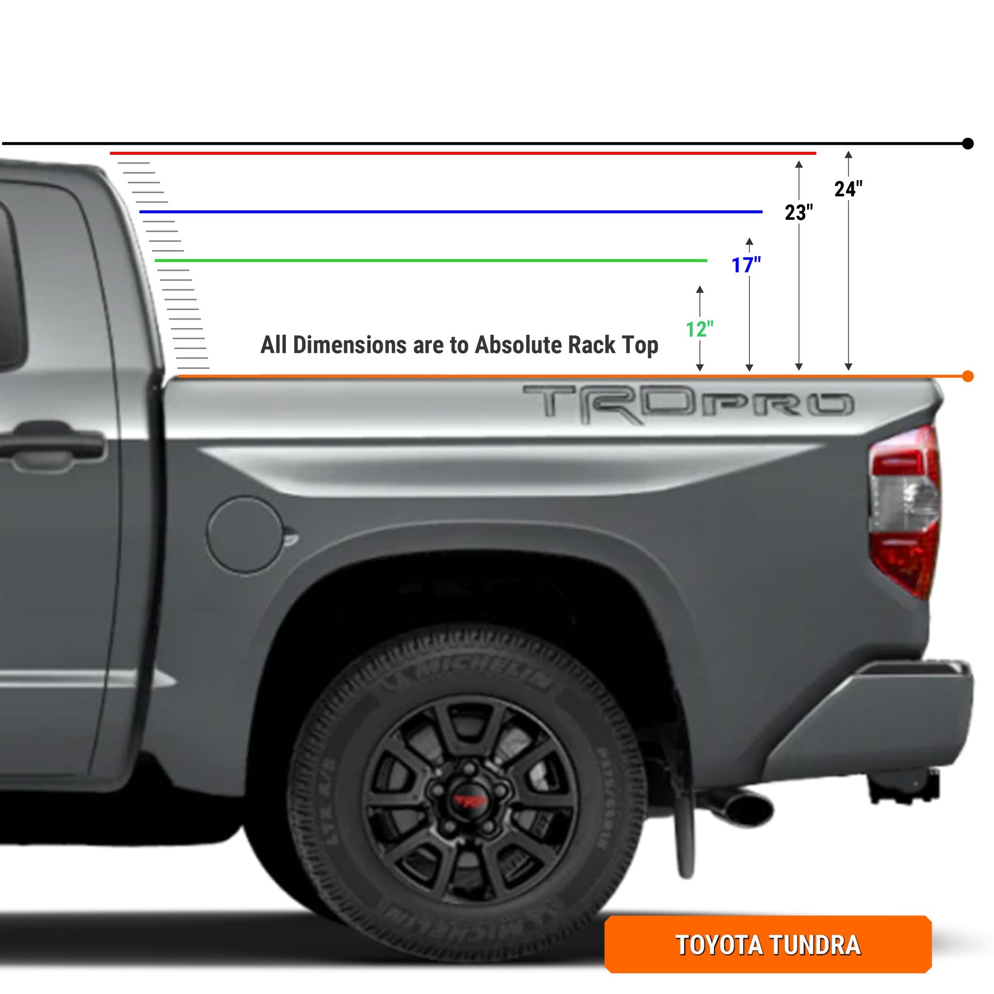 Toyota Tundra Bed Rack for Retrax XR Covers | XTR1